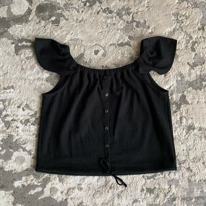 Madewell Black Off the Shoulder Top